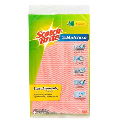 PANO MULTIUSO ROSA SCOTCH  BRITE 5UN