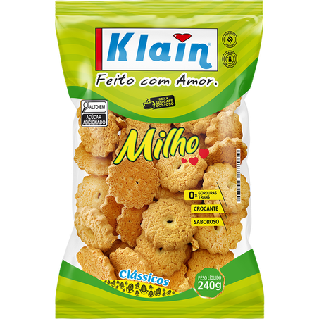 Biscoito klain milho 240g