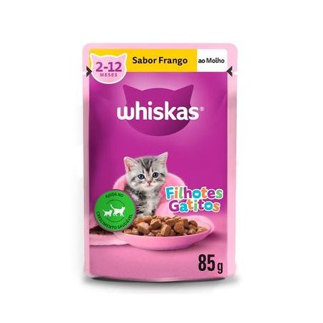WHISKAS SC FILHOTE FRANGO 85G