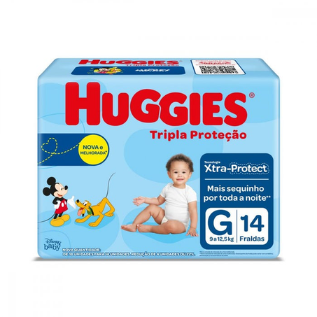FRALDA HUGGIES JUMBINHO G 14UN