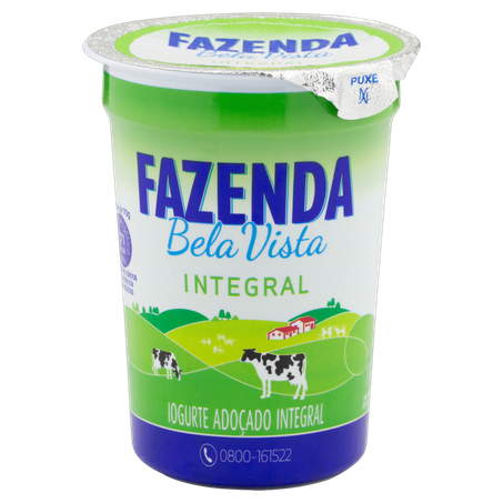 Iogurte Integral Adoçado Fazenda Bela Vista Copo 170g 360-1