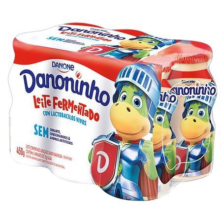 PACK LEITE FERMENTADO DESNATADO BAUNILHA DANONINHO