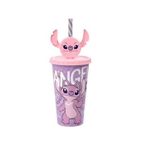 COPO PLASUTIL REFRI COM PINGENTE ANGEL 500ML