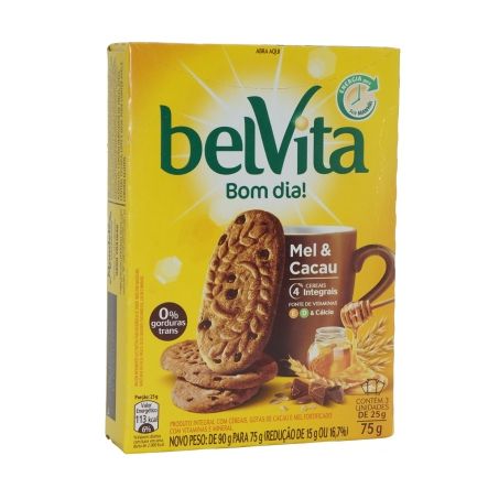 Biscoito Belvita Mel/Cacau 75g