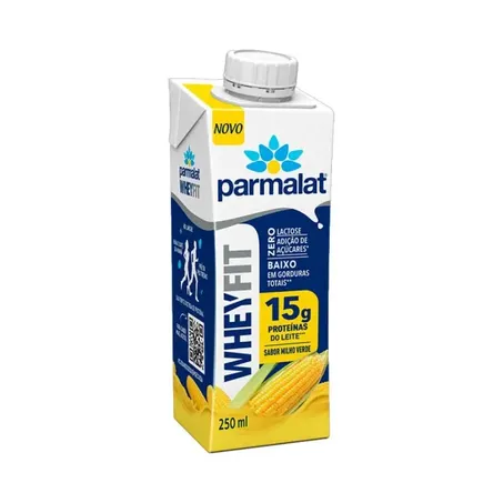 BEBIDA LACTEA PARMALAT WHEY FIT MILHO VERDE 250ML
