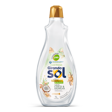 Limpador perfumado girando sol flor de coco baunilha 1l