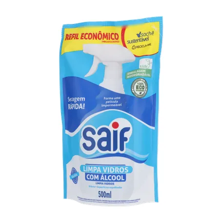 LIMPA VIDROS SAIF LEVE 500ML PAGUE 400ML SACHÊ 360-1