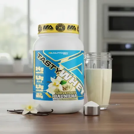 Tasty Whey Sorvete Baunilha Adaptogen 900g 360-2