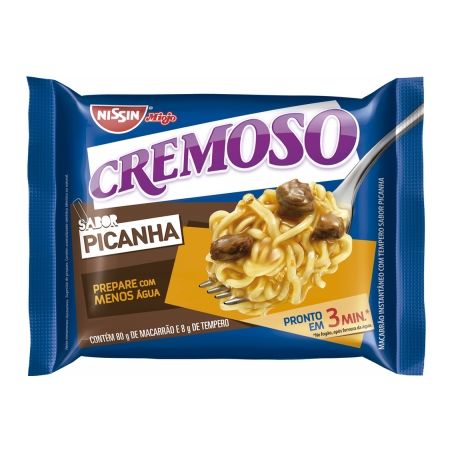 Macarrão Instantâneo Nissin Cremoso Picanha 88g 
 