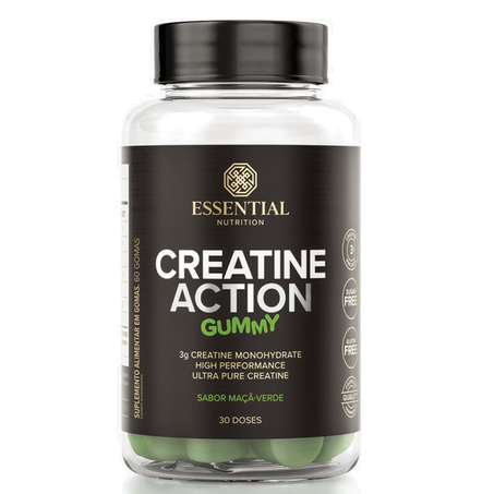 Creatina Gummy Maçã Verde Essential 60 gum