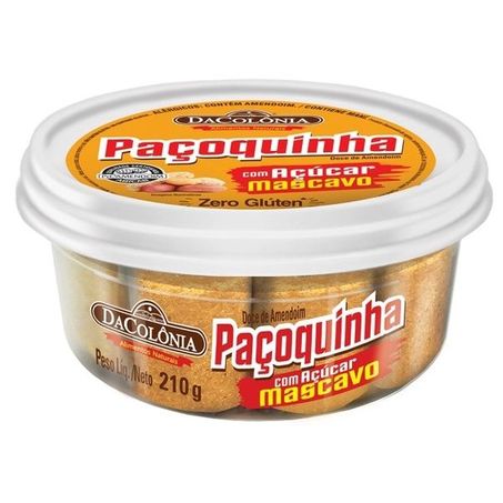 Paçoca rolha dacolônia com açucar mascavo 210g