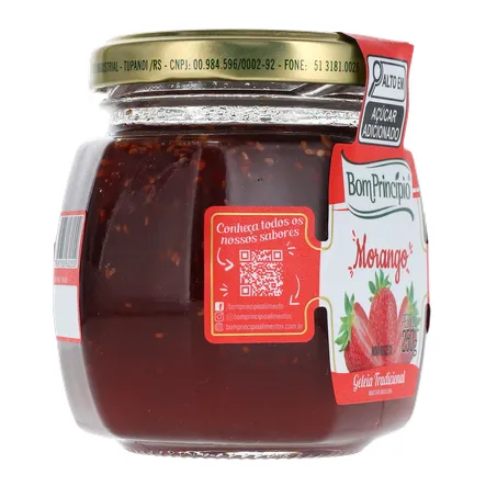 Geleia Bom Princípio Tradicional Morango Pote de Vidro 250gr 360-30