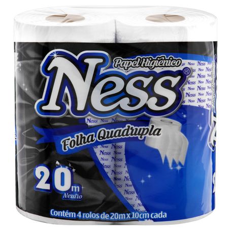 PAPEL HIG NESS 20M QUADRUPL NEUTRO 04UN