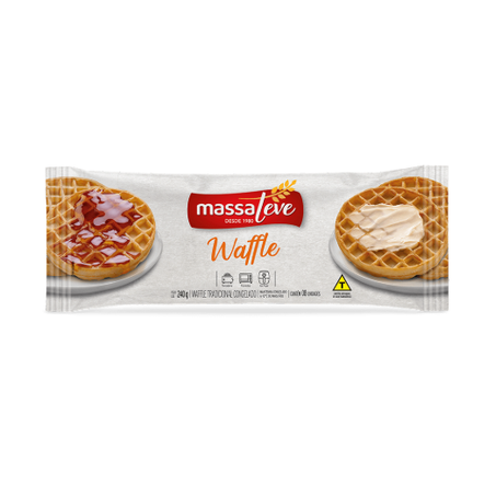 WAFFLE MASSA LEVE 240G TRADICIONAL