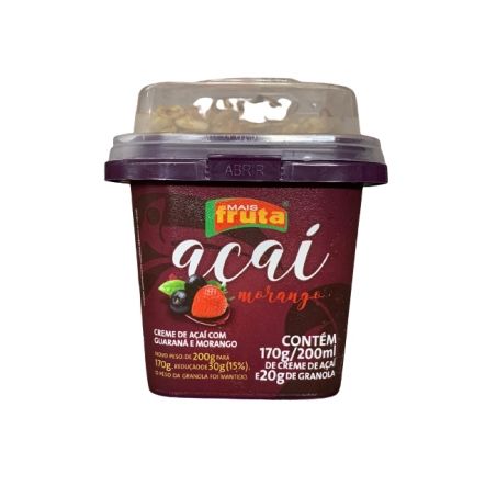 Acai mais fruta 220g morango c/granola