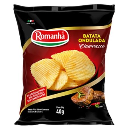 BATATA ONDULADA CHURRASCO ROMANHA 40G