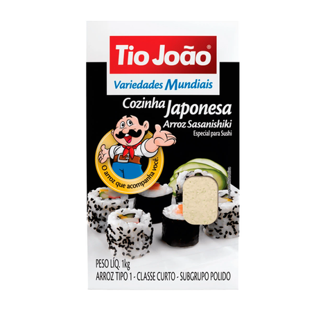 Arroz Variedades Mundiais Cozinha Japonesa Tio João 1kg