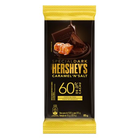 CHOCOLATE AMARGO 60% CACAU CARAMEL 'N' SALT HERSHEY'S SPECIAL DARK