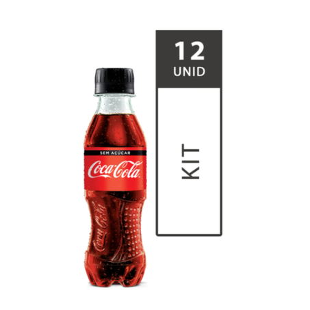 REFRIGERANTE COCA-COLA SEM AÇÚCAR PET 200ML C/12UN