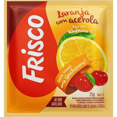 Refresco laranja com acerola frisco 18g