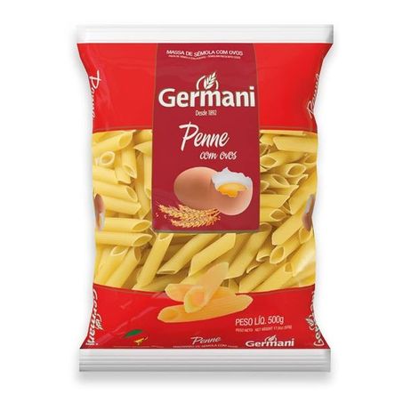 MASSA GERMANI COM OVOS PENNE 500G