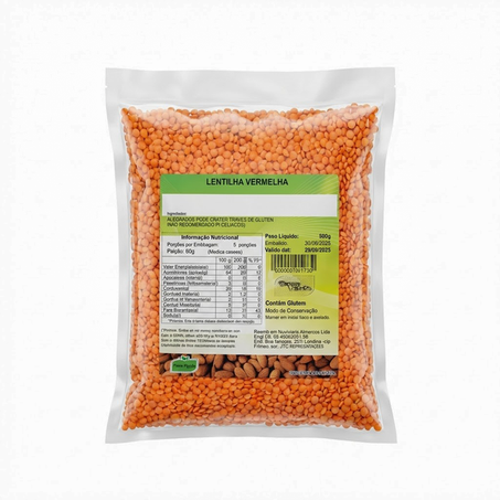 LENTILHA VERMELHA 500G