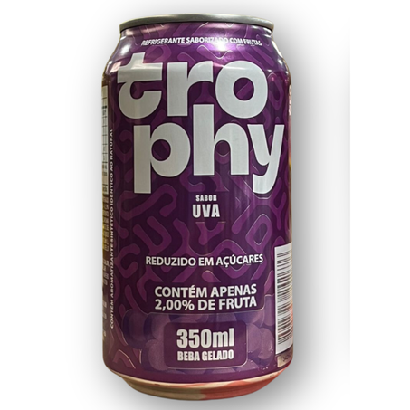 Refrigerante lata 350ml trophy uva