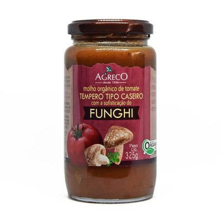 MOLHO TOMATE C/FUNGHI ORG AGRECO VD 325G