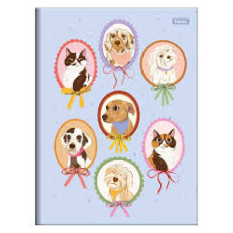 Caderno foroni pequeno capa dura 80 folhas smoogies brochura