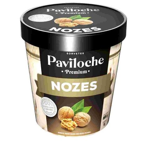 Sorvete paviloche premium nozes 1l