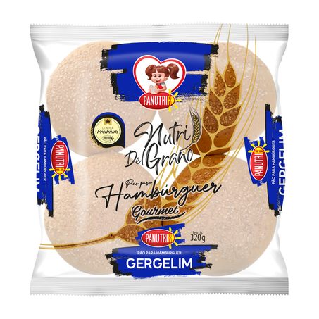 Pao Panutrir 320g Del Grano Hamburguer Gergelim