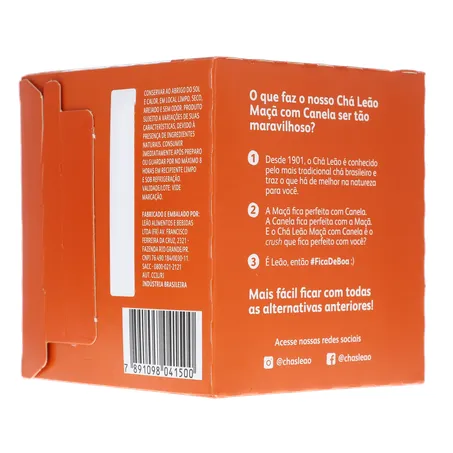 Chá Leão Maça e Canela C/10 Sachês 360-23