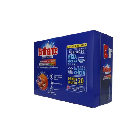 LAVA ROUPA PÓ BRILHANTE LIMPEZA TOTAL LEVE 1,6KG PAGUE 1,450KG 360-22