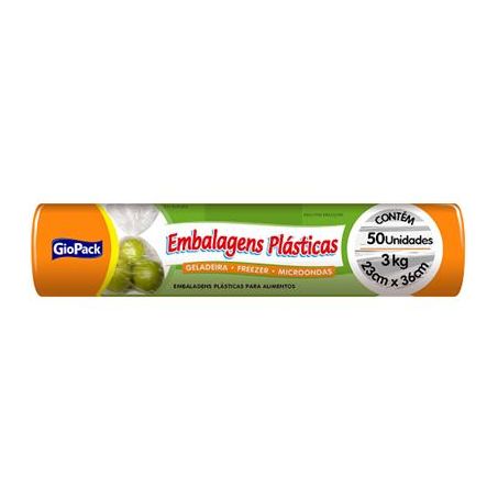Embalagens plasticas giopack 3kg c/50