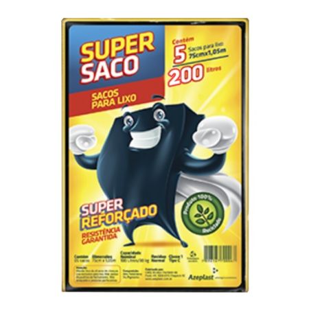 Saco lixo super saco pra casa 200lt