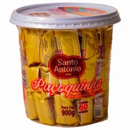 Doce Amendoim Santo Antonio 900g Pote Pacoca Rolha
