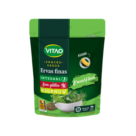 Salgadinho Vitão Snacks Integral Ervas Finas 40G