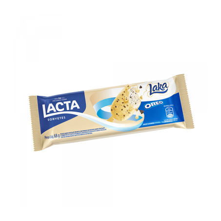 Picolé laka oreo/chocolate branco lacta 68g