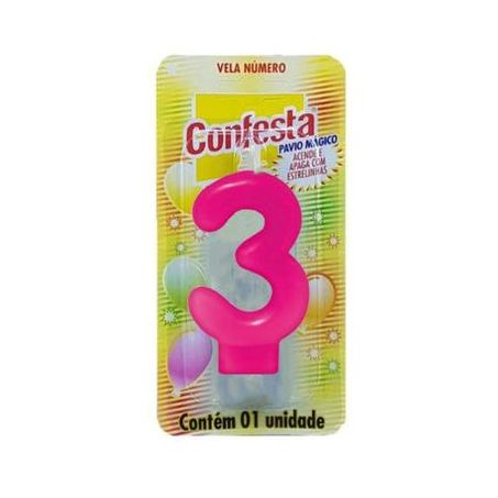 VELA SUEPER NUMERO BR N.3 CONFESTA 