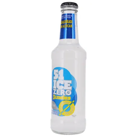 Bebida 51 Ice Sem Álcool Zero Açúcar 3 Limões Vidro 275ml 
  360-3