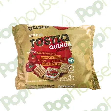 TOSTIQ TOMATE E ERVAS 70G - AMANA