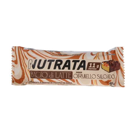 BARRA DE PROTEÍNA NUTRATA BACIO DI LATTE CARAMELO SALGADO 45G 360-1