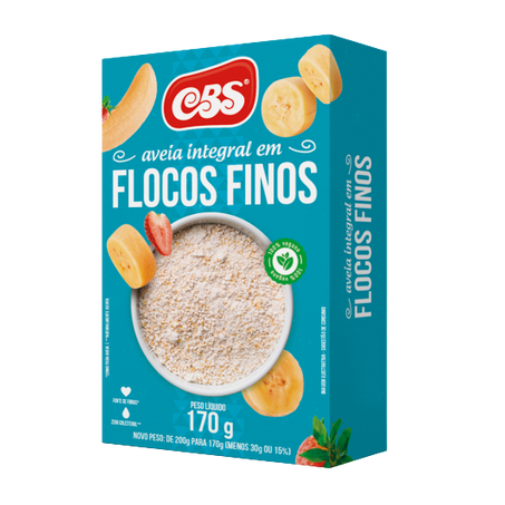 Aveia cbs flocos finos 170gr