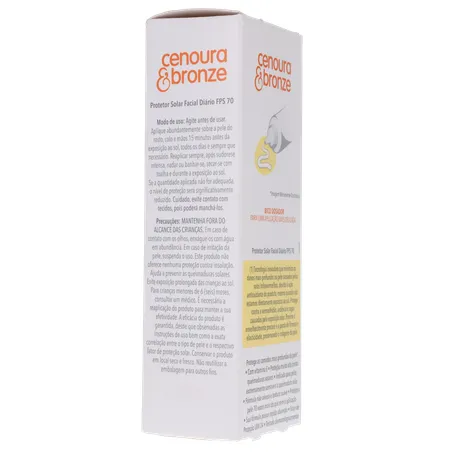 Protetor solar facial cenoura e bronze fps 70 50g 360-12