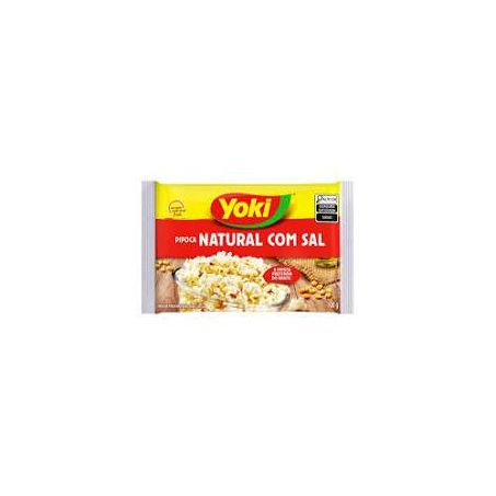 PIPOCA YOKI MICROONDAS NATURAL COM SAL 100G