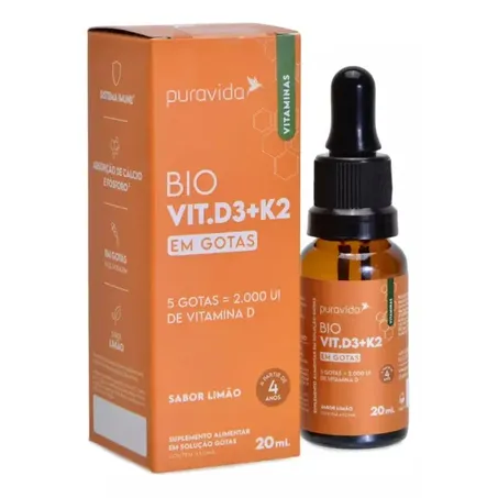 Vitamina D3 + K2 Puravida 20ml
