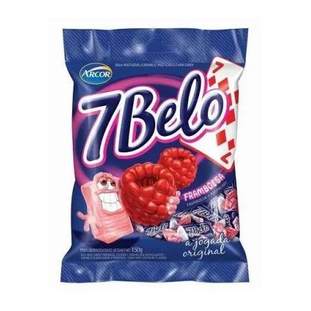 Bala arcor 7 belo framboesa 100g