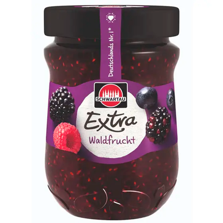 Geleia alemã schwartau frutas do bosque 340g