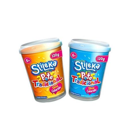 Brinquedo Fampar Pote Slime Stileka Neon