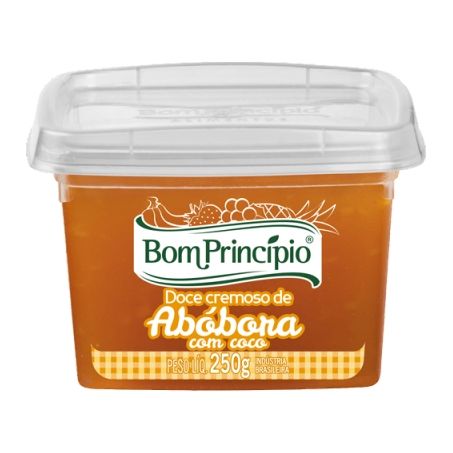 DOCE DE ABOBORA C/ COCO 250 GR BOM PRINCIPIO